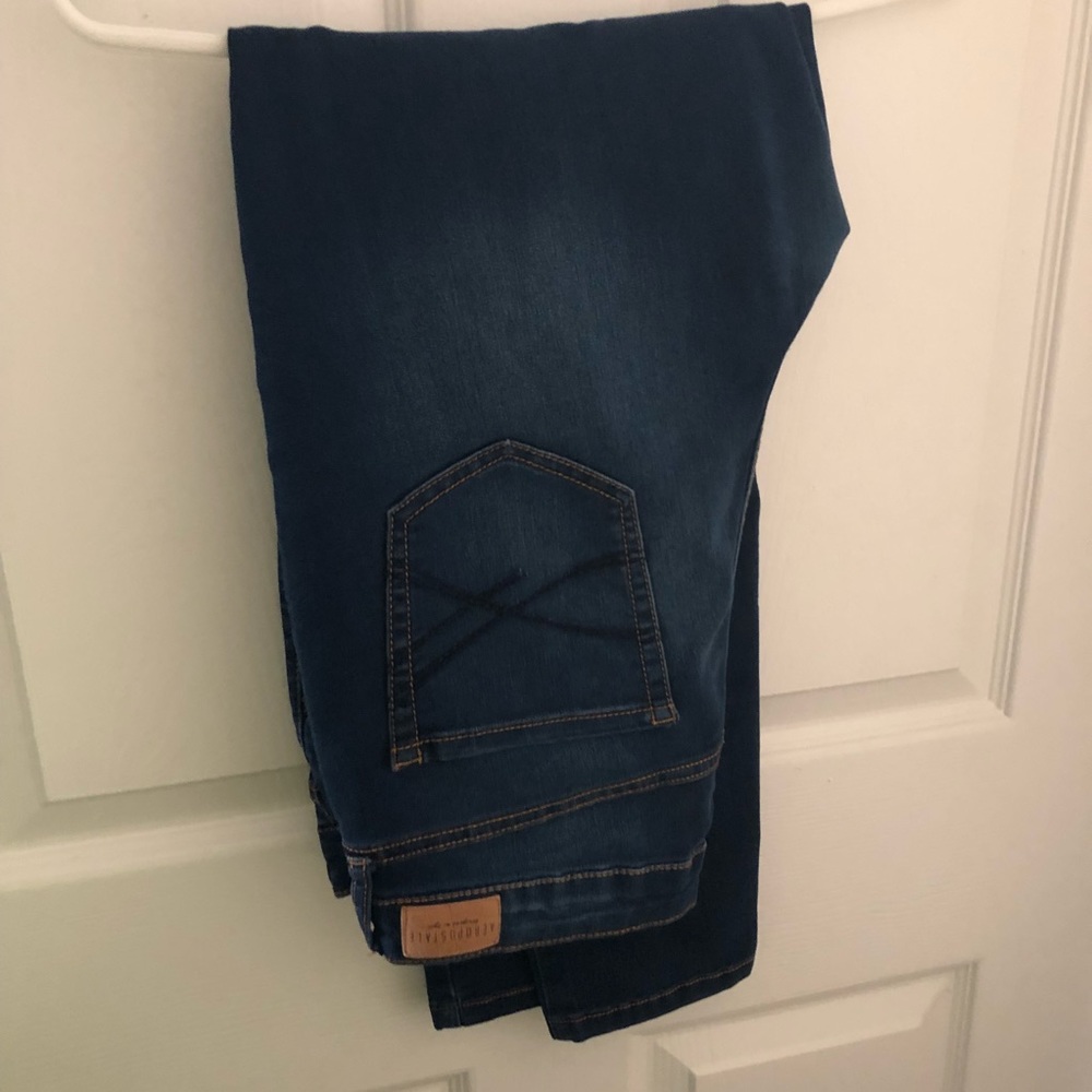 Blue high waisted ankle jeans. I accept offers!!